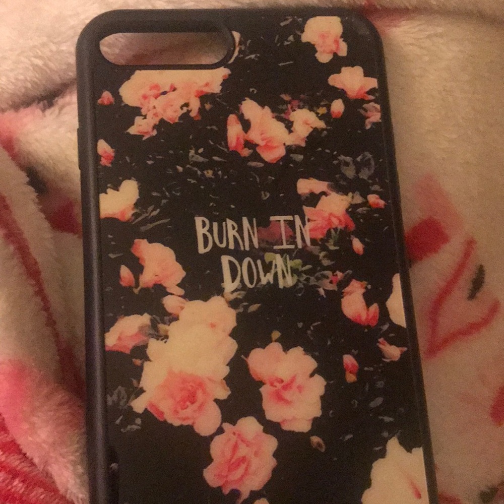 Burn in down phone case/iPhone 6,7,8 plus